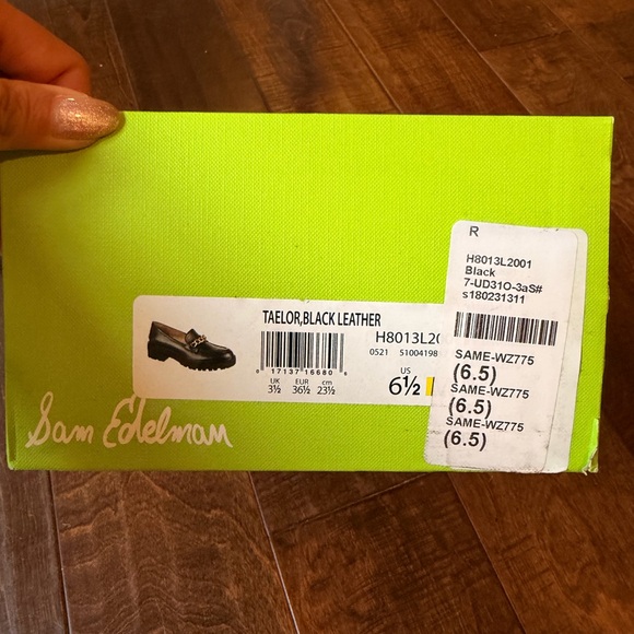 Sam Edelman Taelor Loafers with Gold Chain Accent - Picture 9 of 12